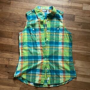 Woolrich Pure Cotton Plaid Sleeveless Shirt